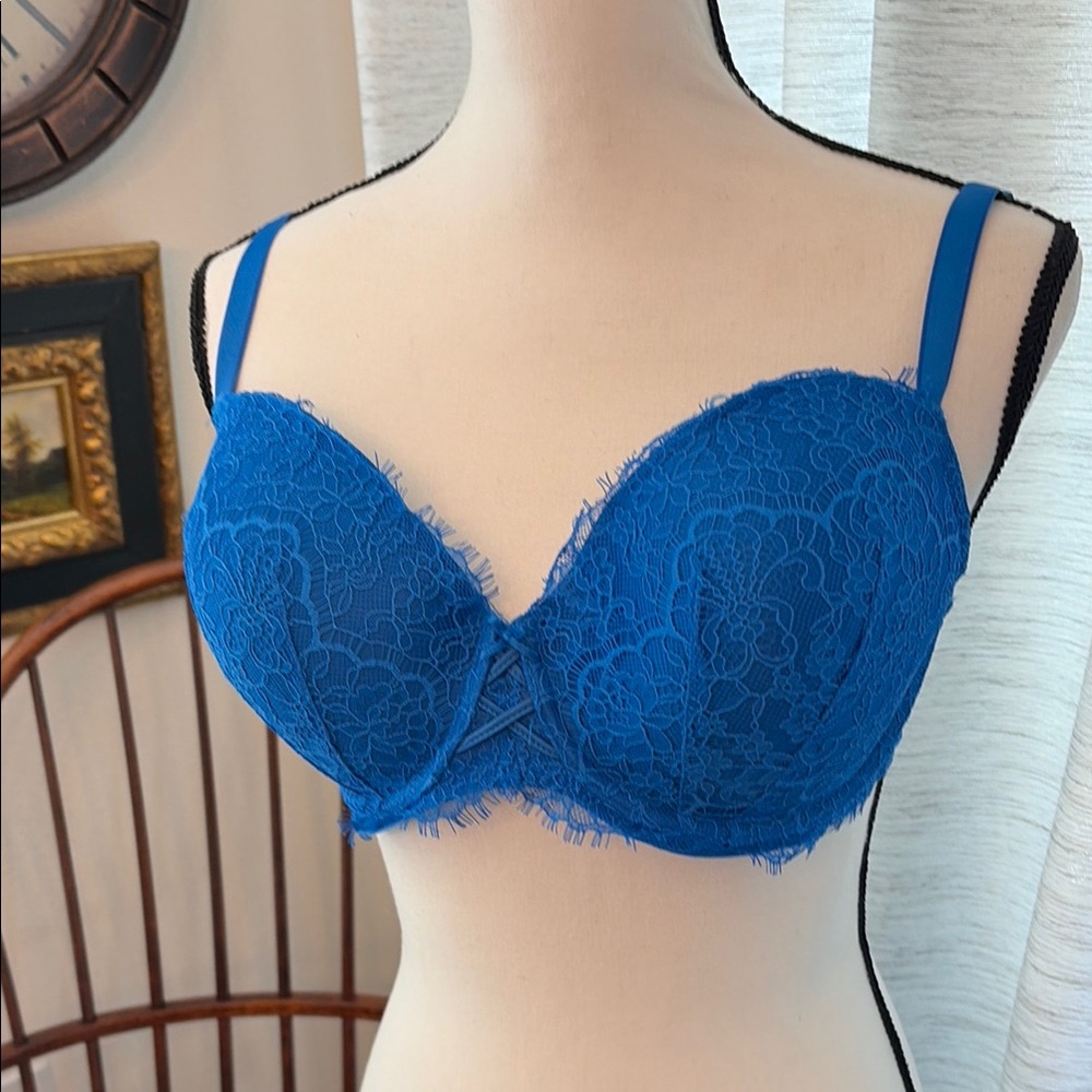 Victoria's Secret Royal Blue Lace Push-Up Bra
